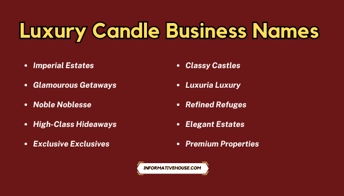 Luxury Candle Business Names