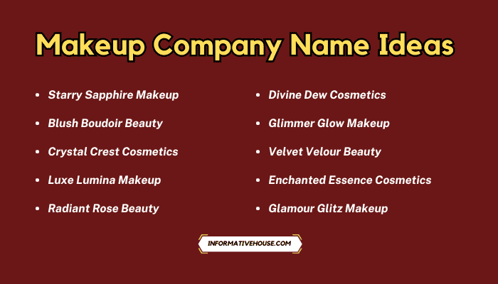 Makeup Company Name Ideas