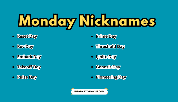 Monday Nicknames