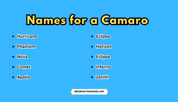 Names for a Camaro