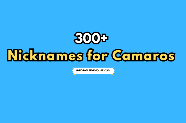 Nicknames for Camaros