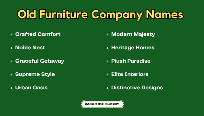 Old Furniture Company Names