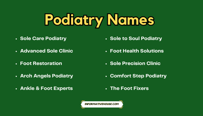 Podiatry Names