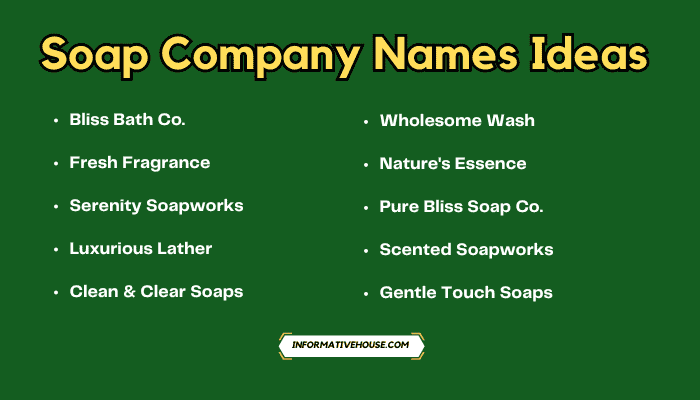 Soap Company Names Ideas