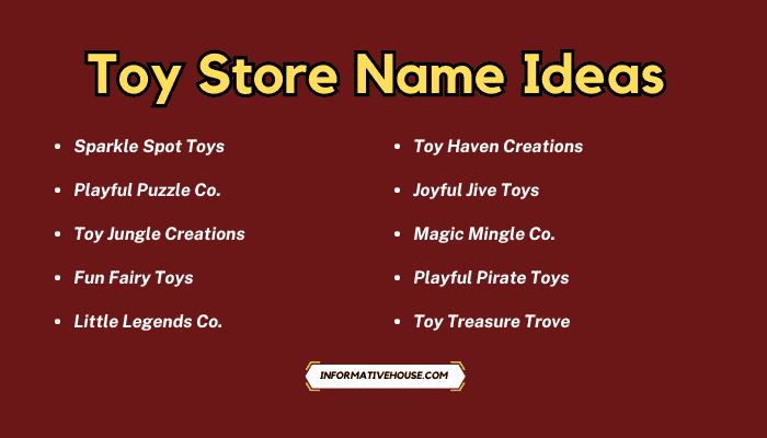 Toy Store Name Ideas