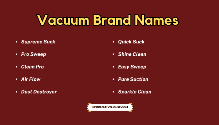 Vacuum Brand Names