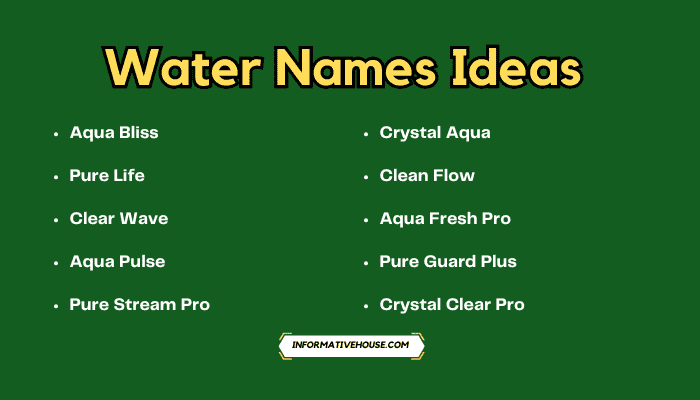 Water Names Ideas