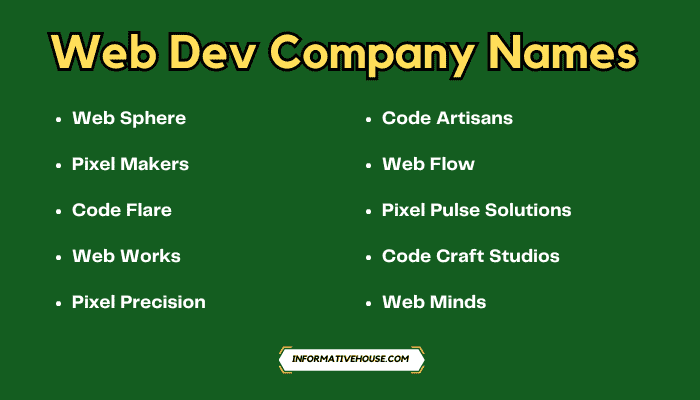 Web Dev Company Names