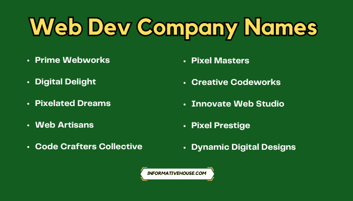 Web Dev Company Names