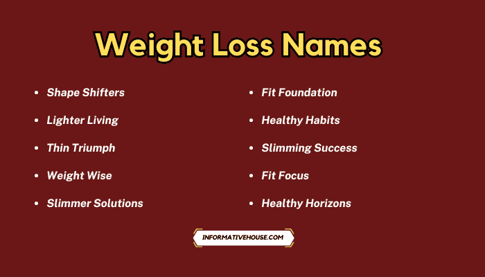 Weight Loss Names