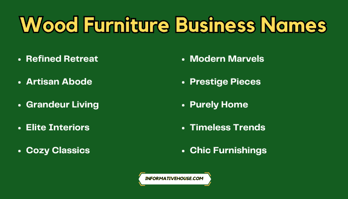 Wood Furniture Business Names