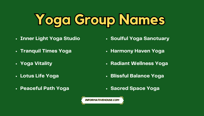 Yoga Group Names