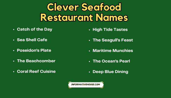 Clever Seafood Restaurant Names