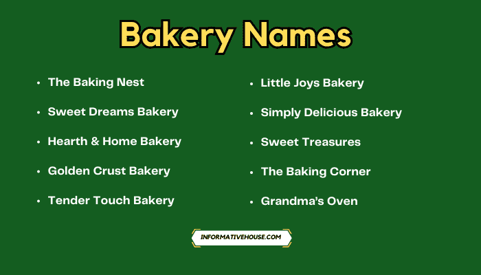 Bakery Names