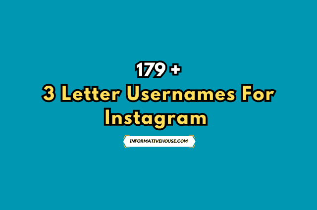 3 Letter Usernames For Instagram