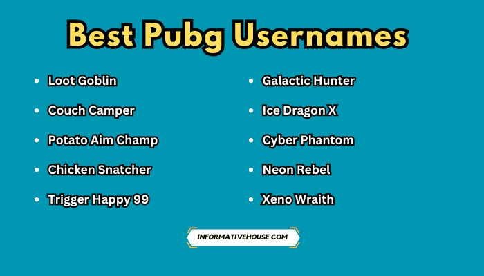 Best Pubg Usernames