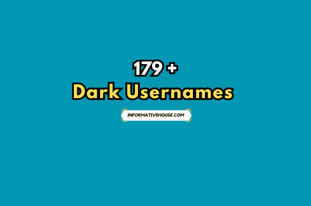 Dark Usernames