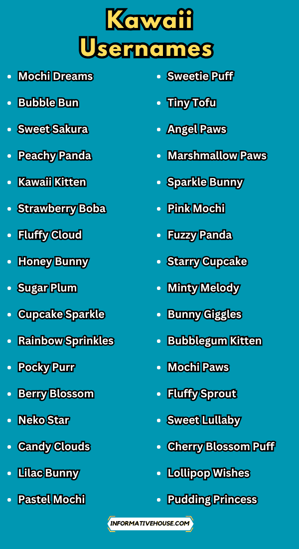 Kawaii Usernames