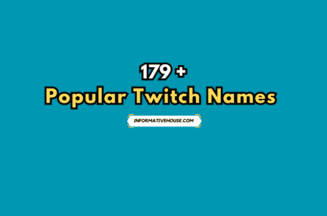 Popular Twitch Names