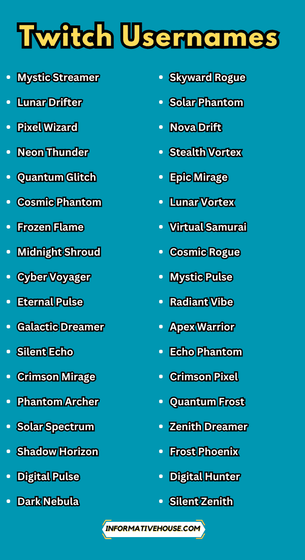 Twitch Usernames