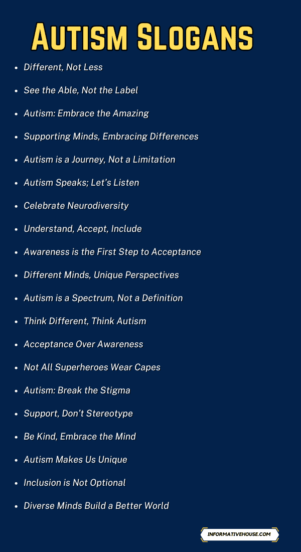 Autism Slogans