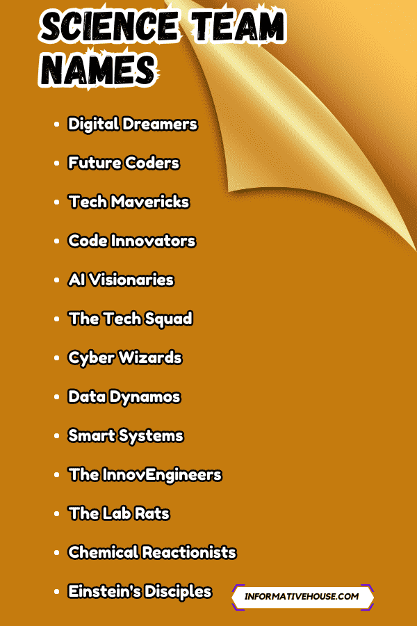 Science Team Names