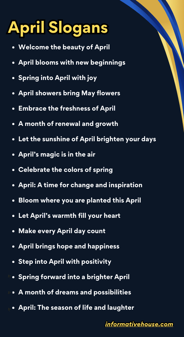 April Slogans