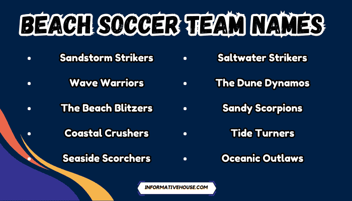 Beach Soccer Team Names