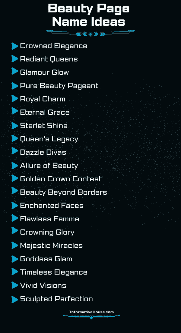 Beauty Page Name Ideas