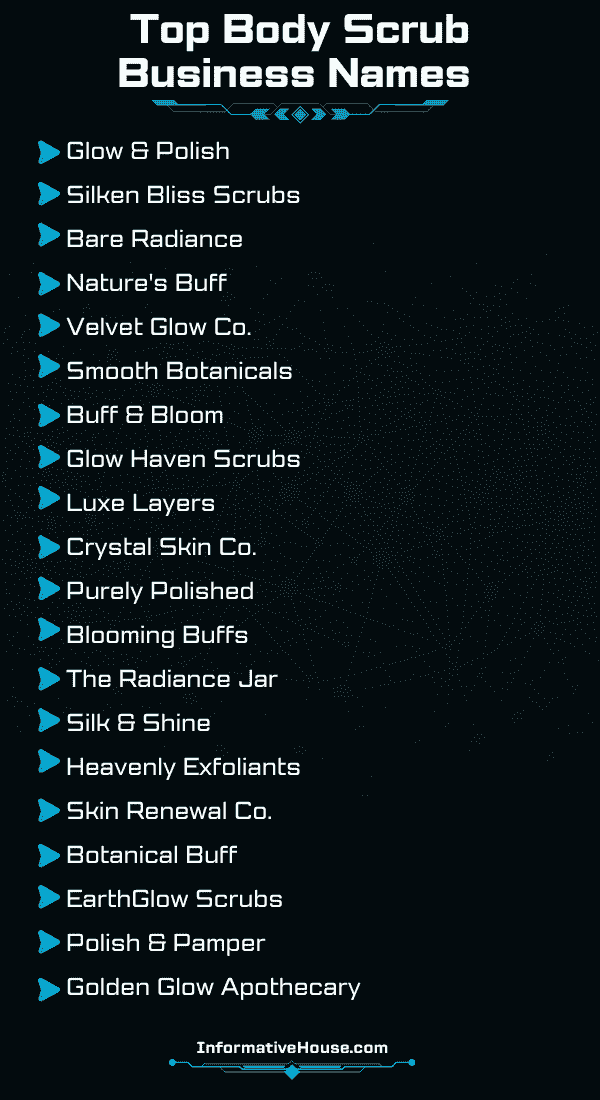 Body Scrub Business Names