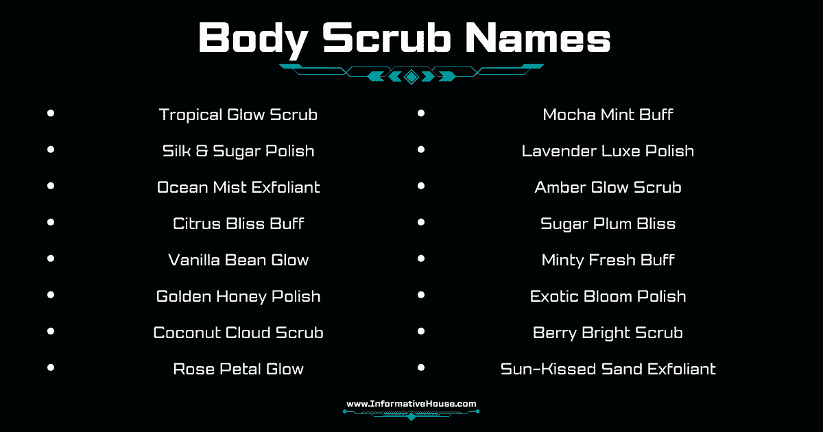Body Scrub Names