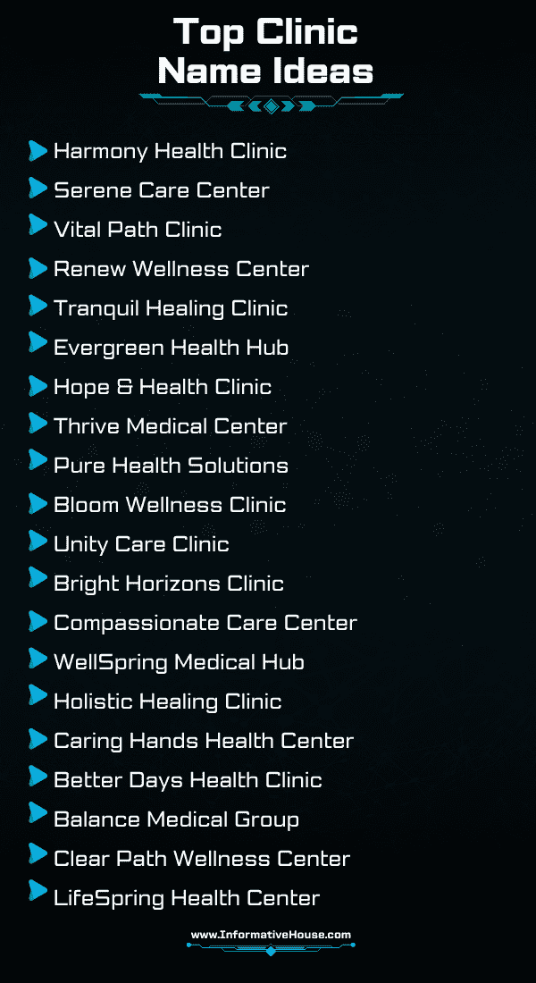Clinic Name Ideas