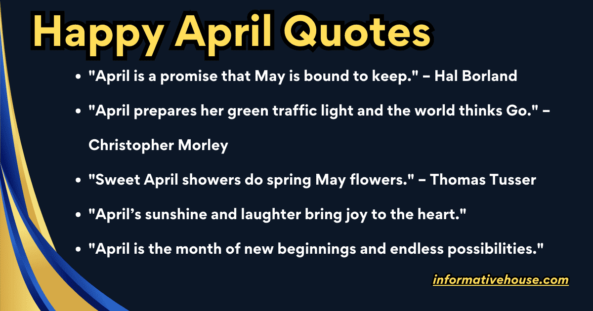 Happy April Quotes