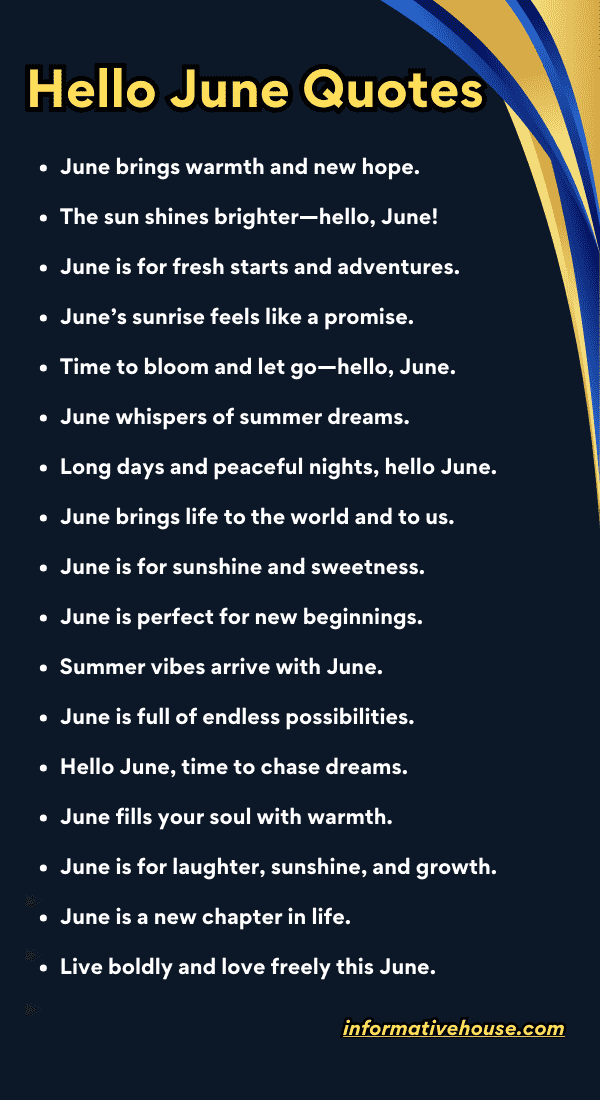 Hello June Quotes