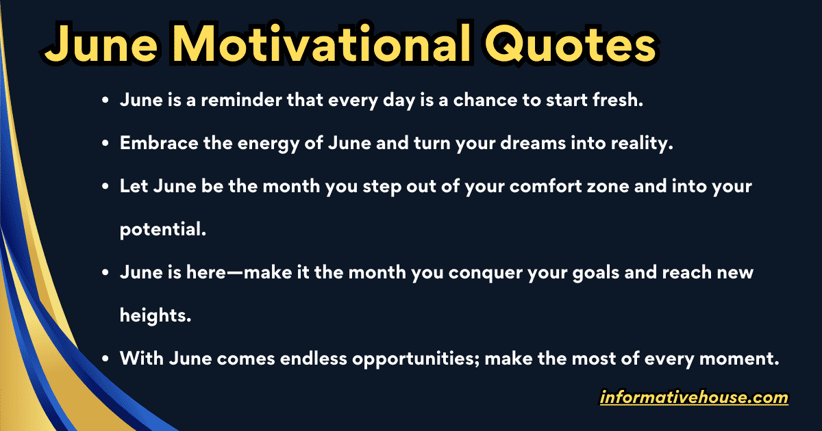 June Motivational Quotes