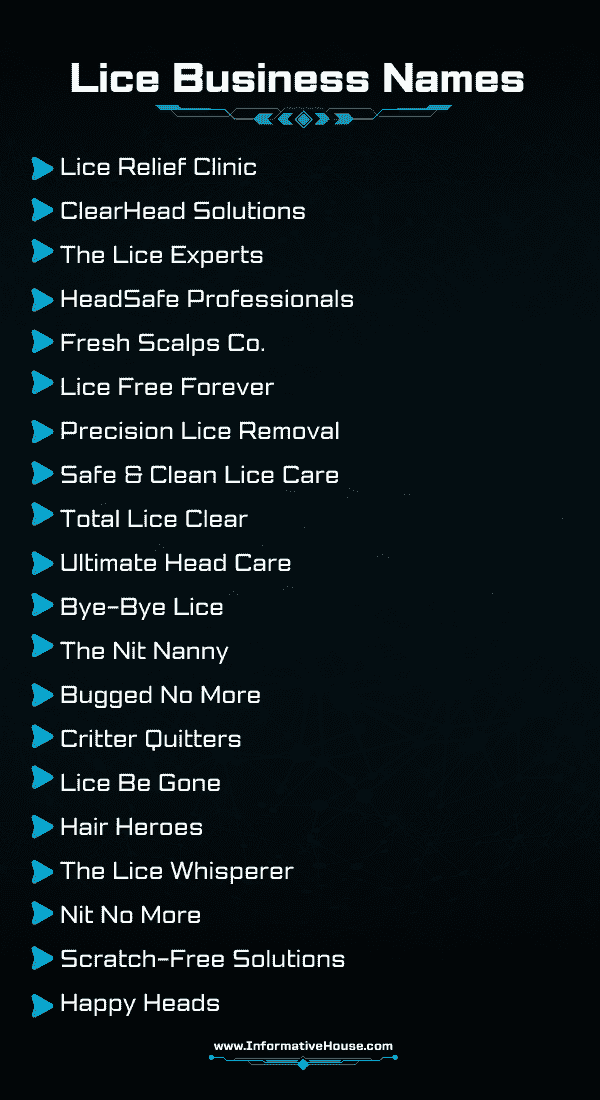 Lice Business Names