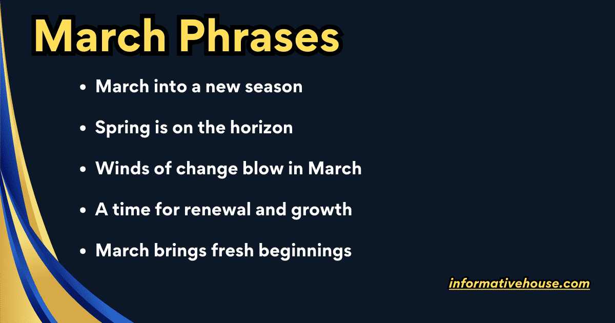 March Phrases