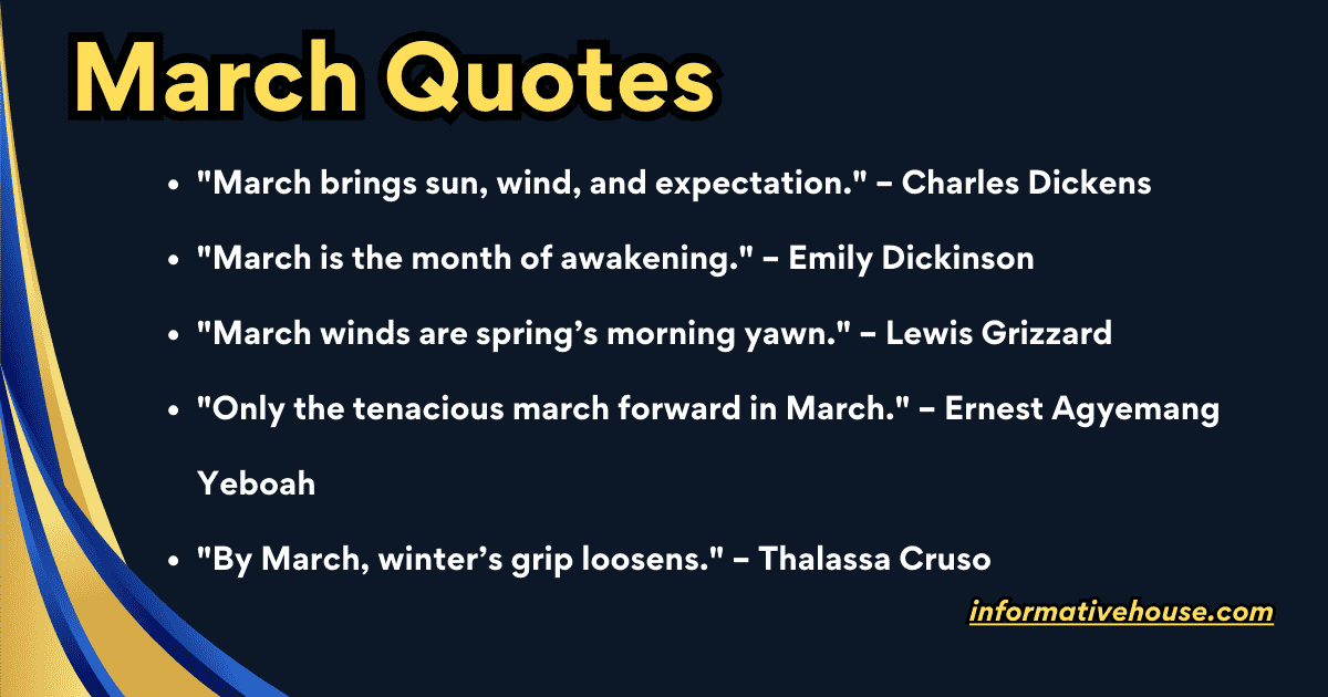 March Quotes