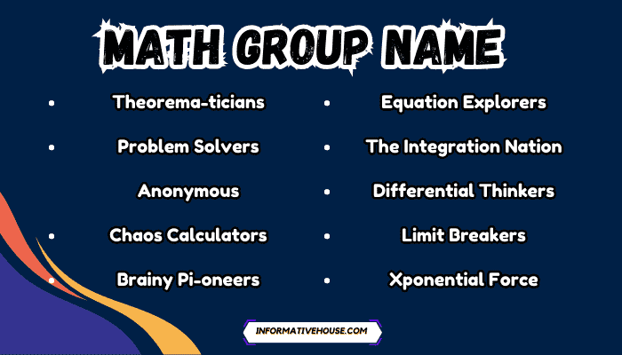 Math Group Name