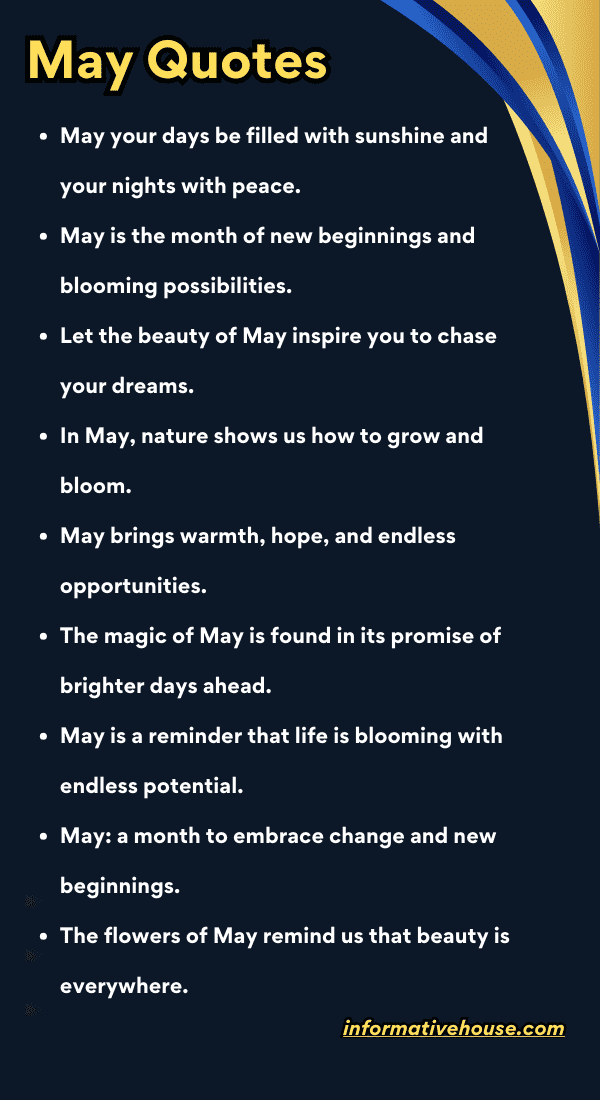 May Quotes