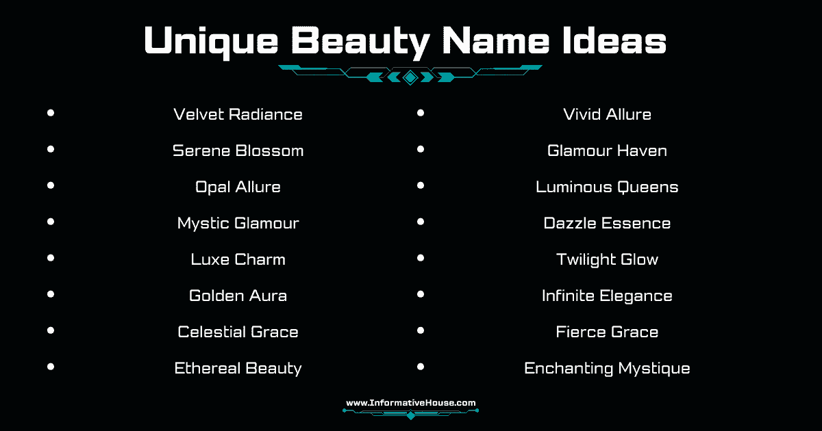 Unique Beauty Name Ideas