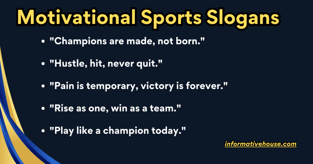 Motivational Sports Slogans