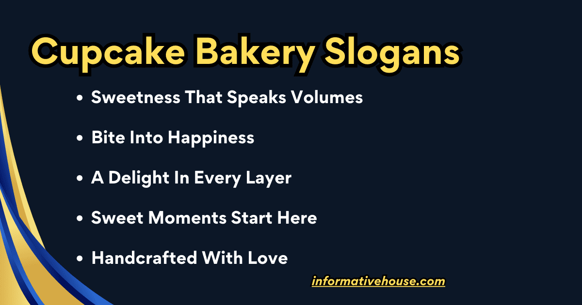 Cupcake Bakery Slogans