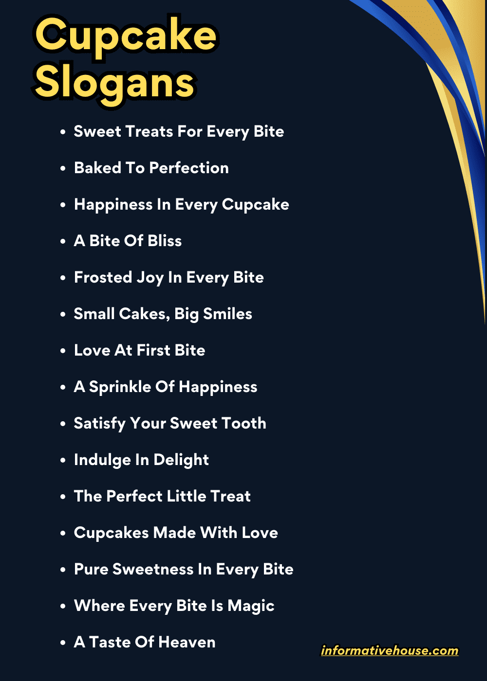 Cupcake Slogans
