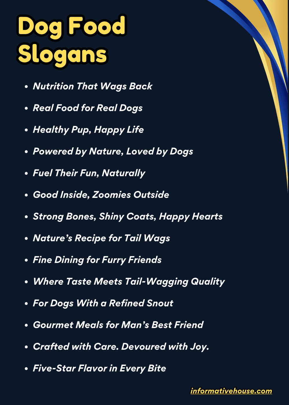 Dog Food Slogans