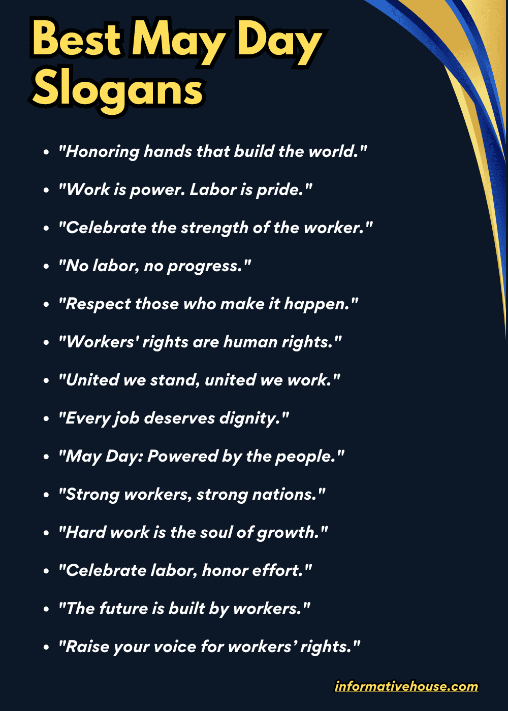 May Day Slogans