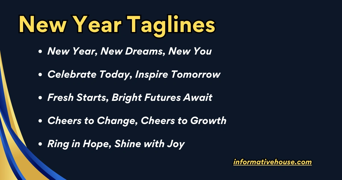 New Year Taglines