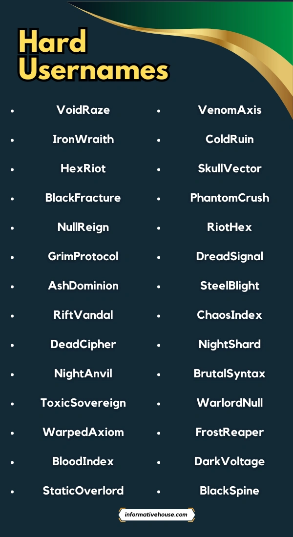 Hard Usernames