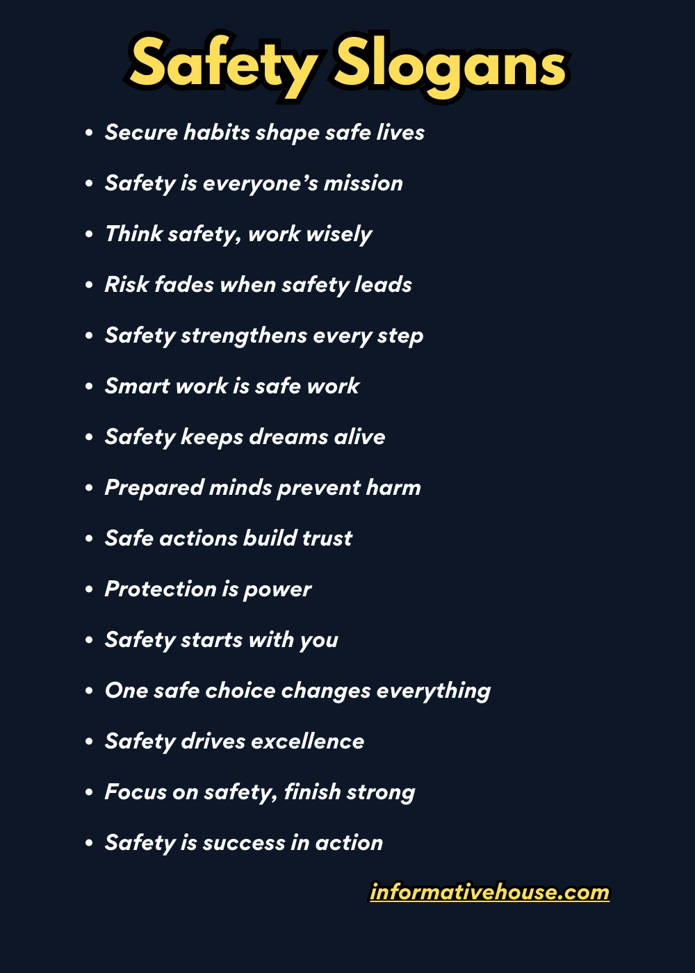Safety Slogans