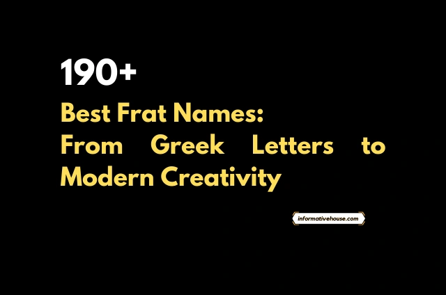 Frat Names Ideas